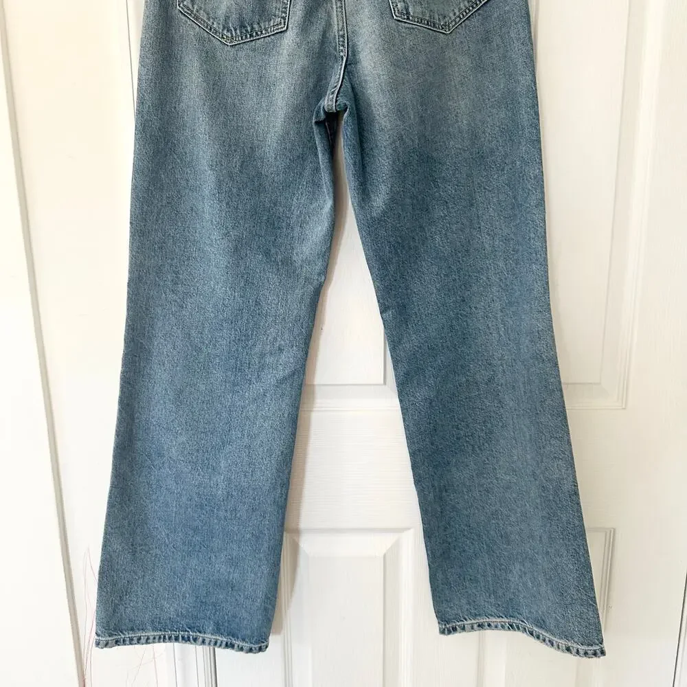 Allsaints Relaxed Fit Wide Leg Indigo Blue W063EB Denim Jeans Waist 26 W063EB - Picture 8 of 12